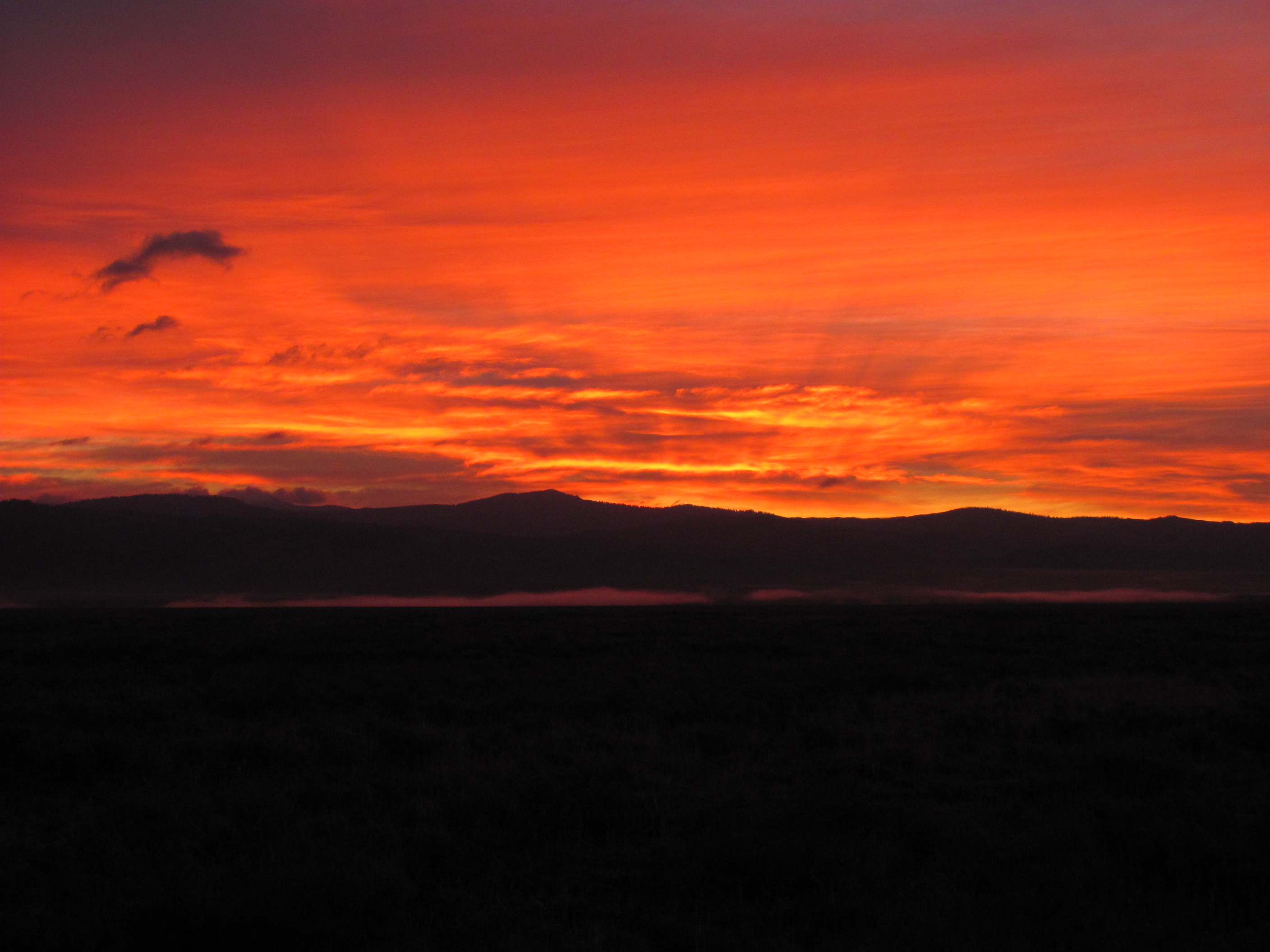 Sunset in Jackson, Wyoming