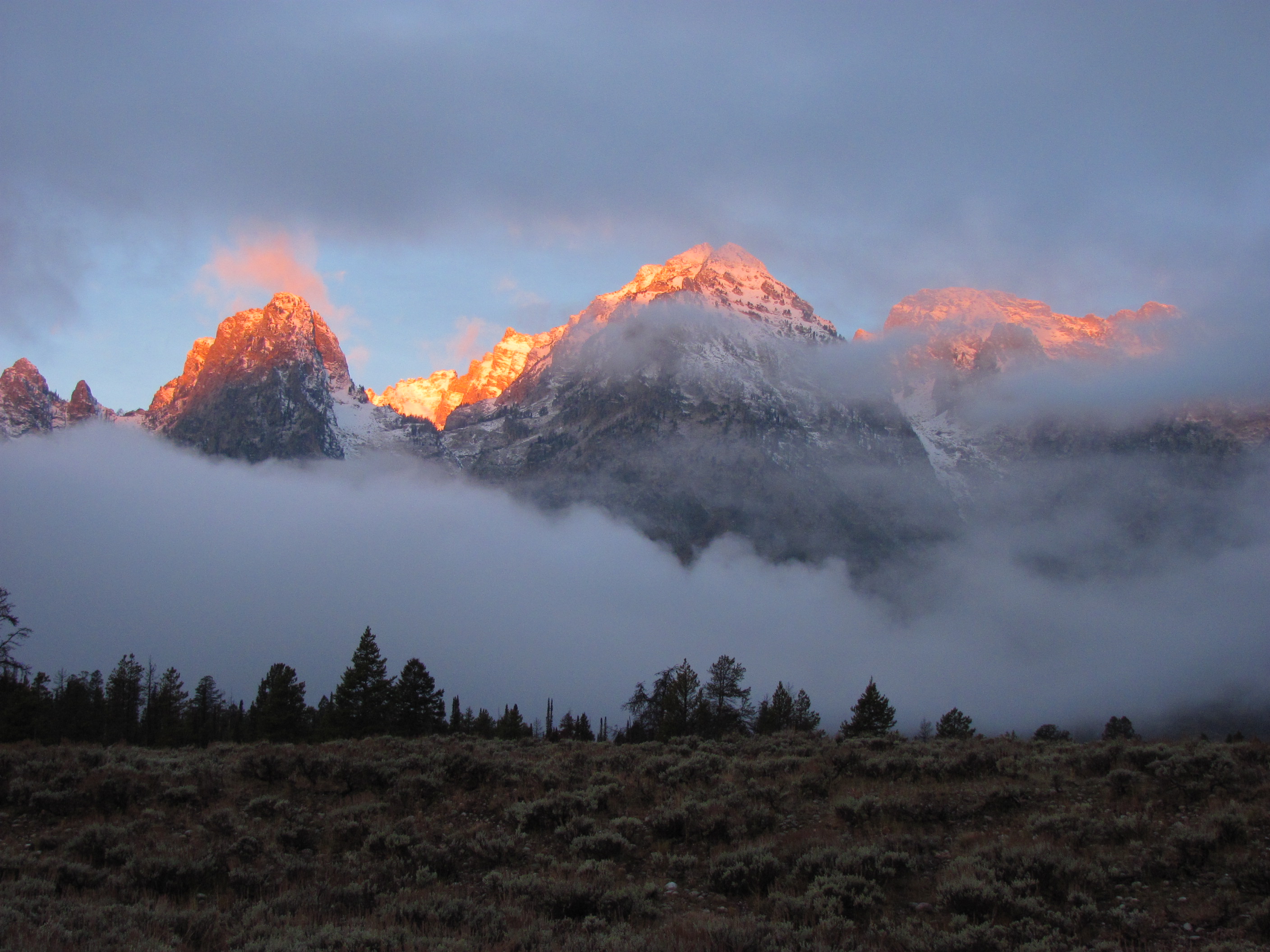 Early morning clouds at Grand Tetons